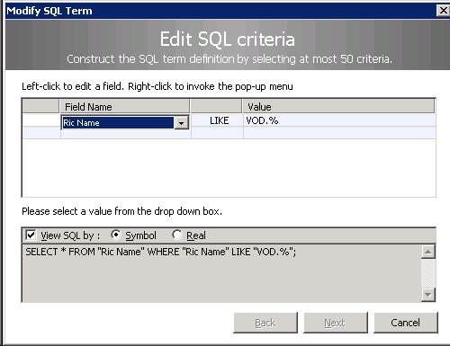 SQL VOD