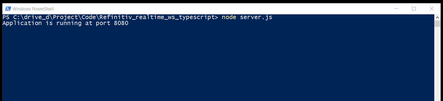 node server command
